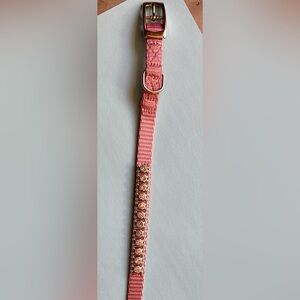 Stylish Pink Dog Collar with Gem Accents
